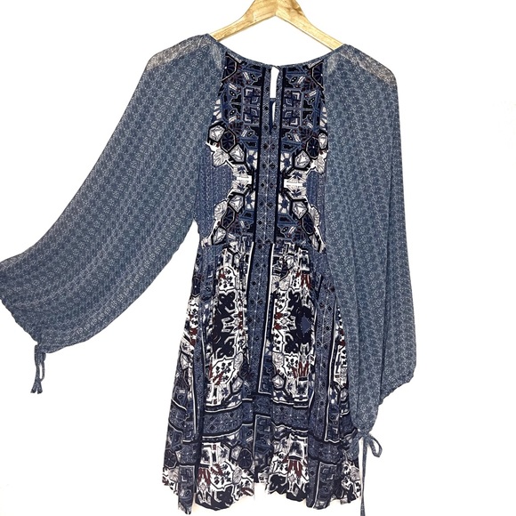 NWT Free People Oksana Long-Sleeve Mini Dress - Picture 6 of 6